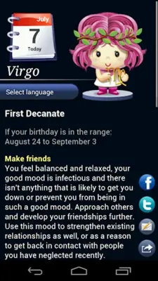 Horoscope android App screenshot 7